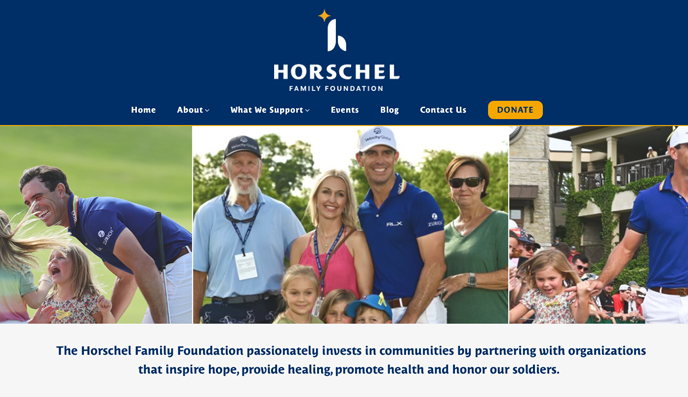 Screenshot of the Horschel Family Foundation website